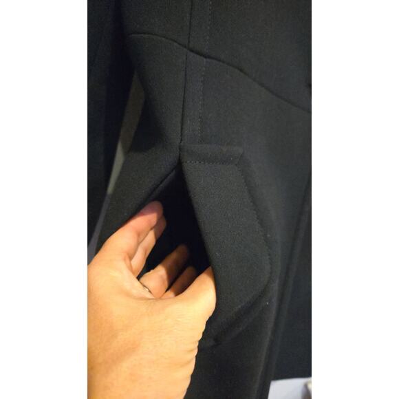 Talbots Women's Black Wool Blend Overcoat Size 16 Winter Formal - Picture 8 of 12